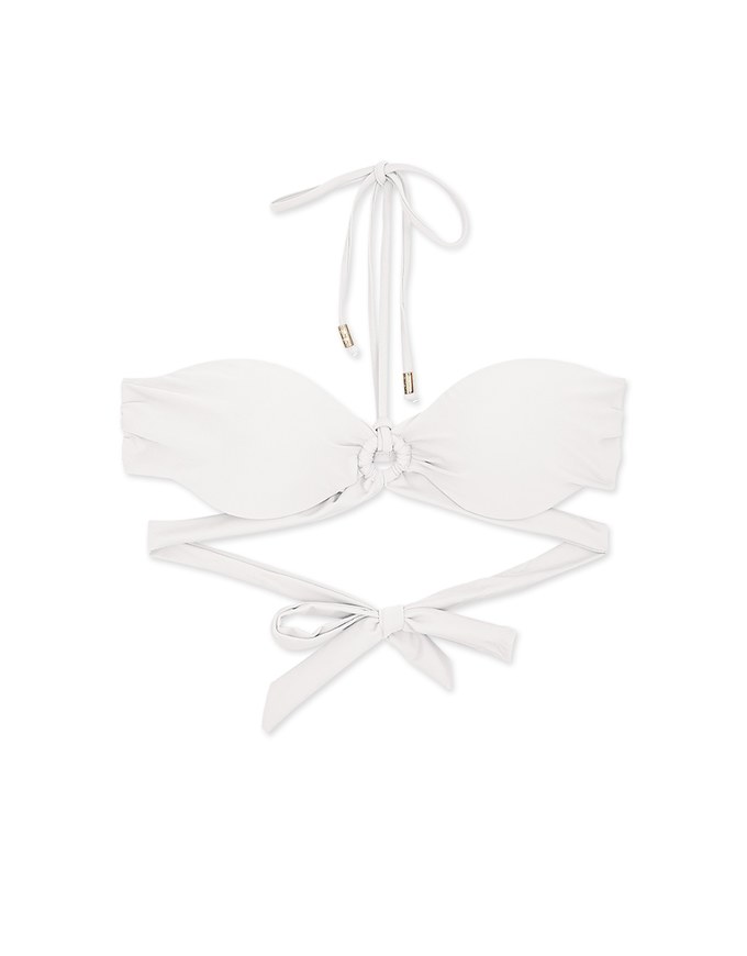 2Way Ring-Embellished Bikini Top