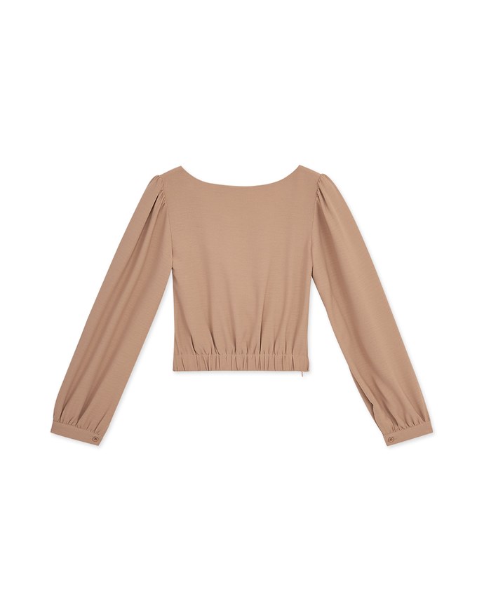 Minimal Chic Sweetheart Crossover Ruched Top