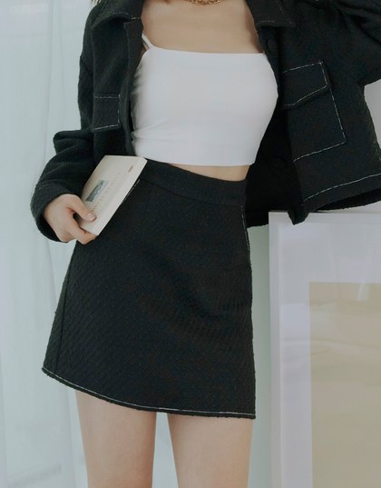 Classic Tweed Mini Skirt