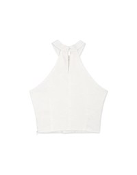 Relief Shoulder Crop Cheongsam Vest