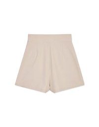 Minimal Classic Pleated High-Waist Shorts