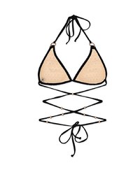 【YANBABY】Beaded Strappy Single Tie Push Up Bikini Top