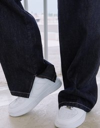 【Vacanza】Casual Cool Slit Straight-Leg Denim Pants