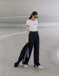 【Vacanza】Modern Chic Denim Crop Jacket