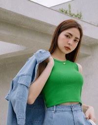 【Vacanza】Modern Chic Denim Crop Jacket