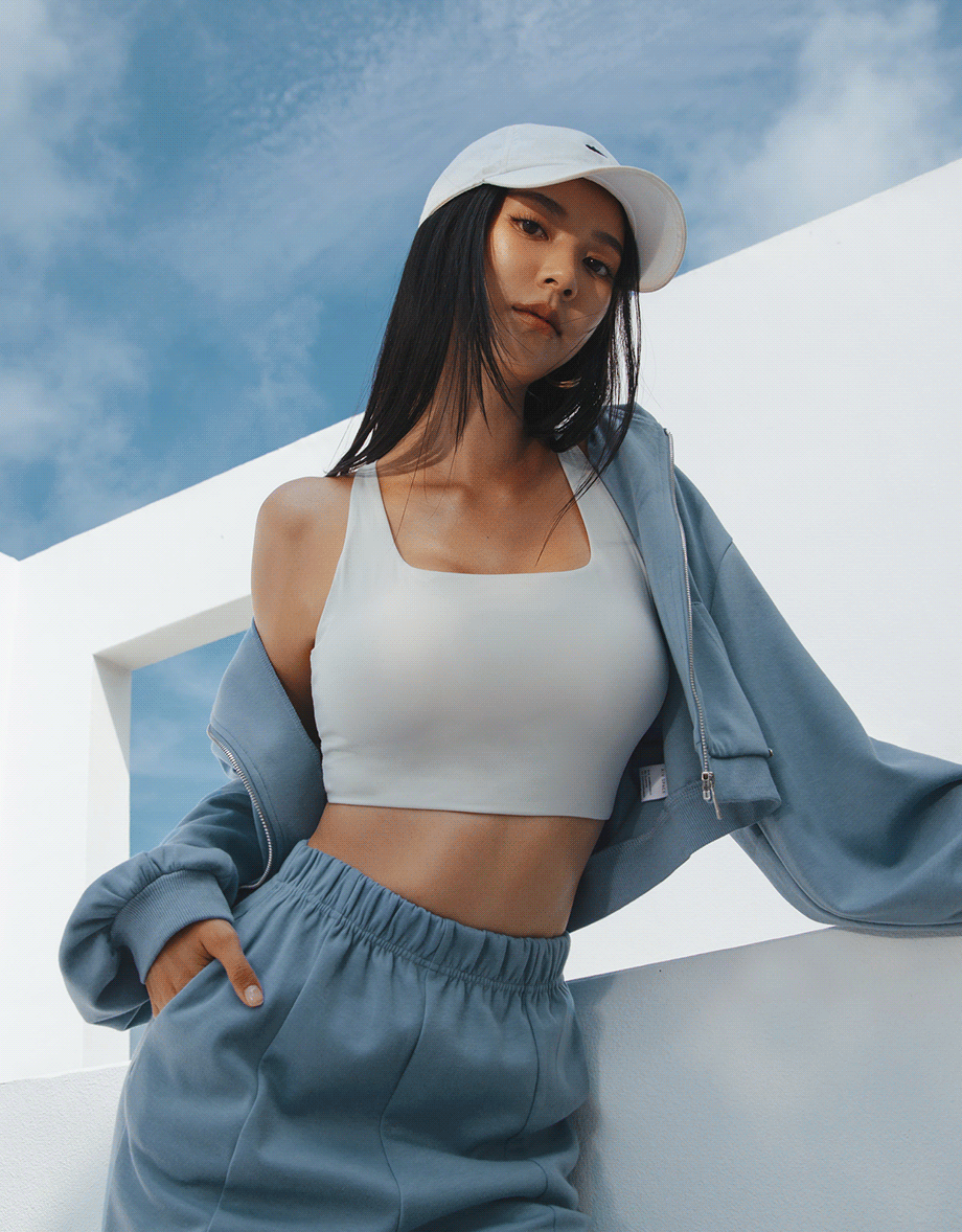 Hooded Zip Crop Track Jacket