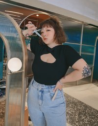 【Mi's Pick】Refined Hollow Crossover 2WAY Ribbed Top