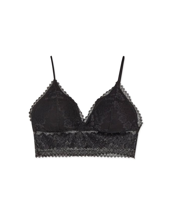 Spaghetti Strap Lace Hem Bra (with detachable bra pad) - AIR SPACE