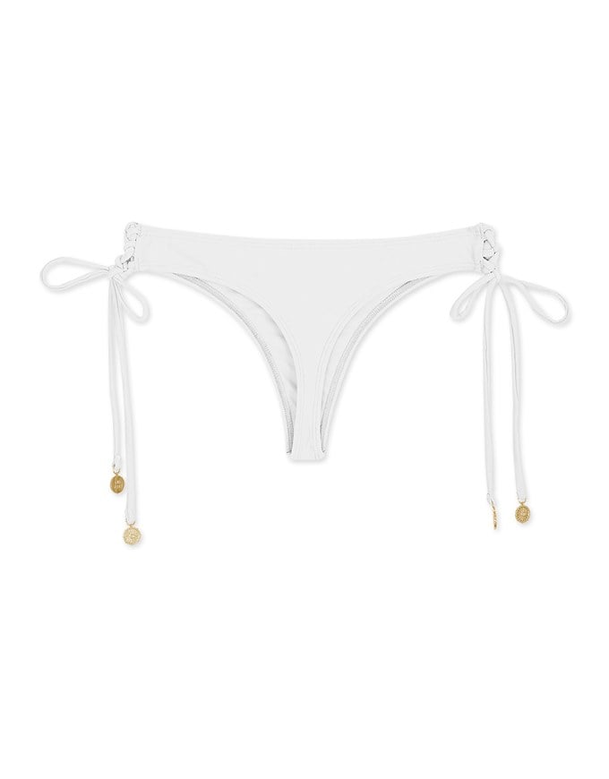 Plain Side Tie Thong Bikini Bottom - AIR SPACE