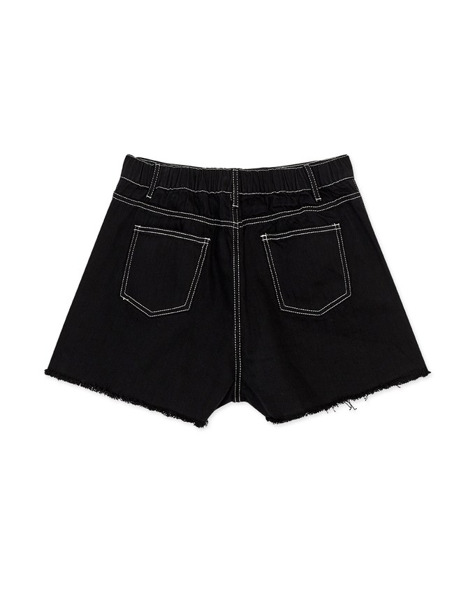 Iconic Seamline Ripped Shorts - AIR SPACE